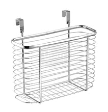 Load image into Gallery viewer, Selection ybm home ybmhome over the cabinet door kitchen storage organizer holder basket pantry caddy wrap rack for sandwich bags cleaning supplies chrome 2234 1 medium