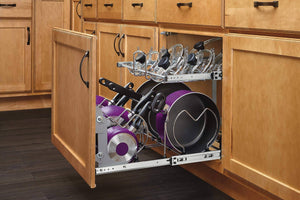 Budget friendly rev a shelf 5cw2 2122 cr 21 in pull out 2 tier base cabinet cookware organizer