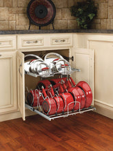 Load image into Gallery viewer, Budget rev a shelf 5cw2 2122 cr 21 in pull out 2 tier base cabinet cookware organizer