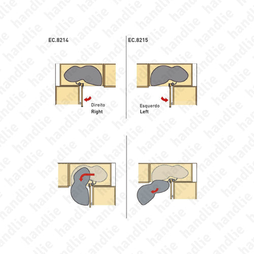 EC.8214 / EC.8215 - Corner cabinet with damper (Soft-Close)
