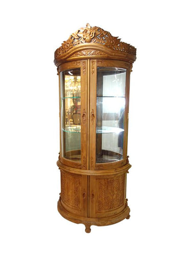Corner cabinet , classic teak cabinet, teak display cabinet