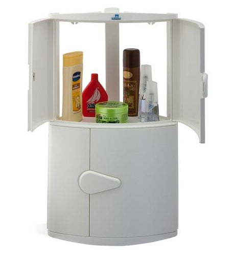 Nilkamal 2-Door Corner Cabinet (Ivory)