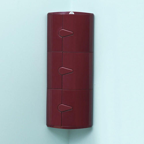 Nilkamal 3-Door Corner Cabinet (Maroon)