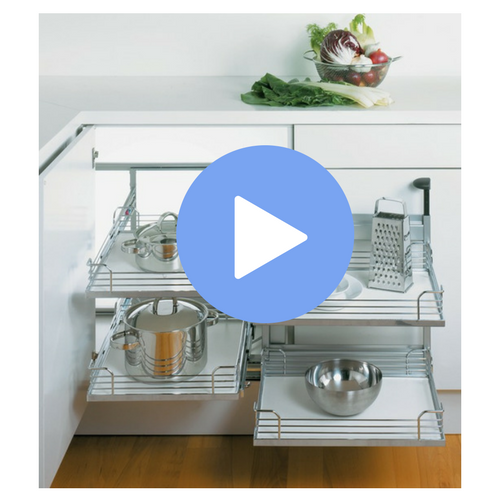 Magic Corner II by Hafele for Blind Corner Cabinets