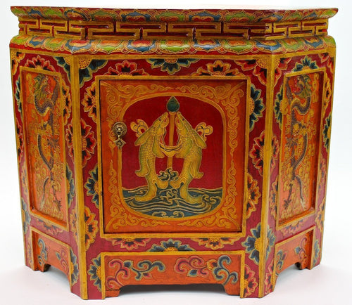 Golden Fish Corner Cabinet